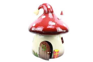 Haus Pilz, groß, Metall, 31,5x31,5x40cm